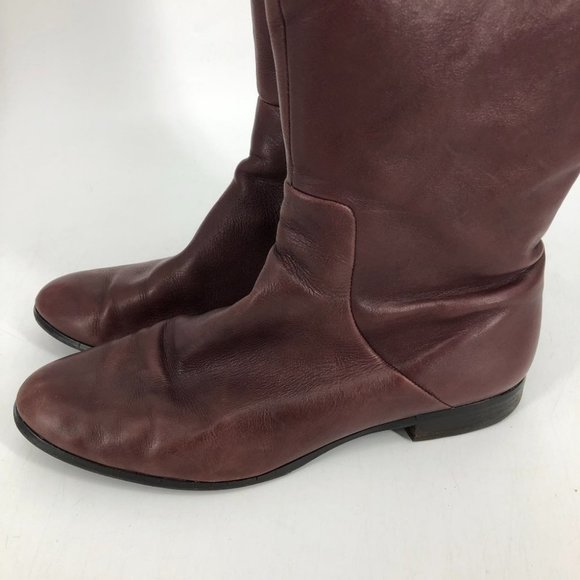 Juicy Couture Wine Red Morrel leather Knee High Boots size 10 - Picture 7 of 16